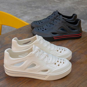 Zapatos de Agua Unisex Impermeables con <span class=keywords><strong>Plataforma</strong></span>, para Playa, Jardín, Casuales, Primavera, Verano, Otoño, Suela Gruesa de 3 cm, Estilo <span class=keywords><strong>Crocs</strong></span> - Product Image 3