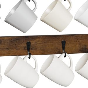 Support mural pliable personnalisé pour tasses à café avec 12 crochets, pour capsules de café, idéal pour la cuisine et la maison, couleur <span class=keywords><strong>marron</strong></span> - Product Image 6