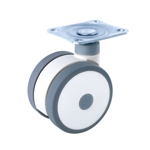 Großhandel Räder kleines <span class=keywords><strong>Nylon</strong></span>-Gummi-Rad 3 Zoll weißes Zwillingsrad medizinisches Kosmetik-Zwillingsrad - Product Image 3