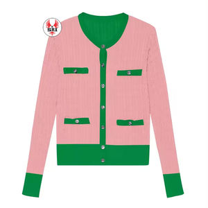 Vente en gros de cardigans en chenille brodés pour femmes, sororités et fraternités, fabriqués aux États-Unis, également connus sous le nom de pulls universitaires à boutons, OEM - Product Image 1