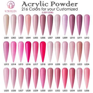 Unigel personalizzato Logo acrilico Nail in polvere all'ingrosso OEM acrilico immersione in polvere arte per unghie in polvere - Product Image 1