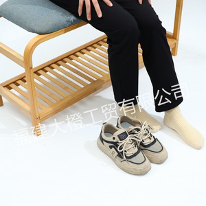 Bamboo Wood Nordic Shoe Bench With <b>Cushion</b> <b>Storage</b> For Patio Modern Minimalist Design - Product Image 3