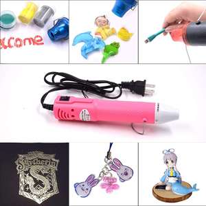 <span class=keywords><strong>Mini</strong></span> Pistola de Calor DIY Ferramenta de Calor Portátil Plugue Europeu 220V Pistola de Ar Quente Branca - Product Image 5