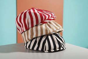 Casquette Gavroche Rétro Western à Rayures Épaisses Printemps Automne, Chapeau Béret Simple pour Jeunes Filles et Garçons - Product Image 6