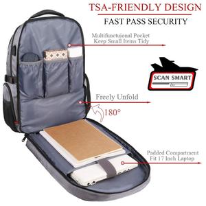 TSA 40 litros gran mochila de viaje para los hombres de negocios a prueba de agua Anti robo bolsas de ordenador portátil mochila - Product Image 6