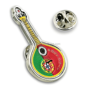 Broche en métal personnalisée du Portugal, souvenirs, impression en feuille, drapeau du Portugal, badge de voyage - Product Image 2