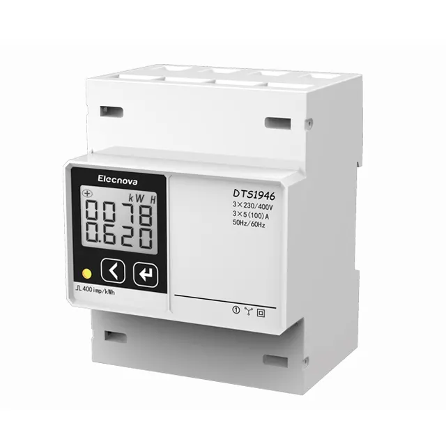 RS485 communication 5-63A din rail 3 phase MID certified kwh meter