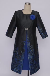 Women's Plus Size Formal Designer Two-Piece <b>Dress</b> <b>Jacket</b> Set Painted Design <b>for</b> Church <b>Wedding</b> Special Occasions-Elegant Sunday - Product Image 5