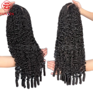 Peluca Larga de Cabello Virgen Chino Marrón Oscuro con Frente de Encaje HD 13*6 |   Textura de Ondas de Agua |   Natural y Voluminoso - Product Image 3