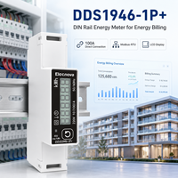 Medidor de Energía Monofásico para Riel DIN, Medidor Digital de Energía para Edificios, 100A, Conexión Directa, RS485, Modbus RTU, Pantalla LCD de 18 mm, 1DIN