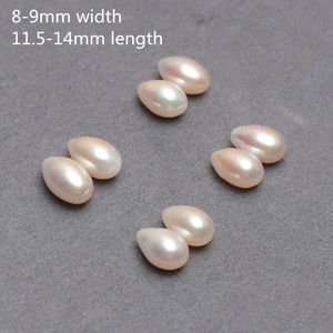 MOQ basso in coppia orecchini gioielli che fanno perla d'acqua dolce di alta qualità 8*12mm <span class=keywords><strong>a</strong></span> <span class=keywords><strong>goccia</strong></span> lunga - Product Image 2