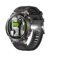 Reloj Inteligente Y101 con GPS y Posicionamiento Beidou, Pantalla de 1.43 Pulgadas con Linterna LED, Ritmo Cardíaco, Resistente al Agua IP68