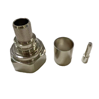 Conector RF de Alto Rendimiento 4.3-10-C-J7, Conector Macho Mini DIN 4.3-10, Crimpado RG213 RG8