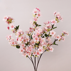 3 Branches <span class=keywords><strong>de</strong></span> fleurs <span class=keywords><strong>de</strong></span> cerisier artificielles blanches, fausses fleurs <span class=keywords><strong>de</strong></span> <span class=keywords><strong>Sakura</strong></span> à longue tige, décoration pour la maison, mariage, vase, vente en gros - Product Image 2