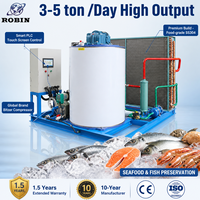 Machine à glace automatique de 3 tonnes et 5 tonnes, contrôlée par PLC, machine à glace en flocons de 3000 kg par jour, fabricant de glace en flocons avec prix d'usine CE