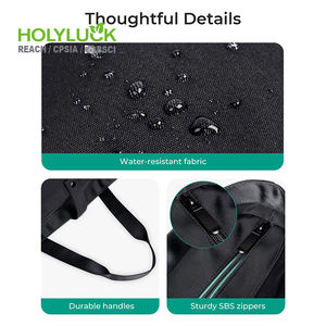 Vente en gros grand sac fourre-tout à pli uni sac à provisions sac à main léger à fermeture éclair grands sacs à bandoulière vierges avec logo personnalisé - Product Image 5