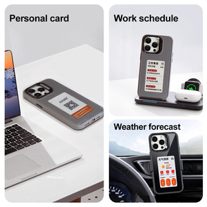 E-Ink Screen Phone Case 2025 Trendy High-Tech Diy Nfc Smart EInk Screen Display Teléfono móvil E Ink Phone Case para Iphone 12 Mini - Product Image 4