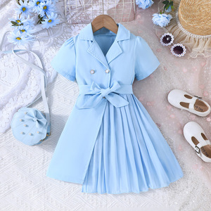Nouvelle robe tendance transfrontalière d'<span class=keywords><strong>Europe</strong></span> et d'Amérique, avec ceinture à la taille et manches bouffantes - Product Image 1