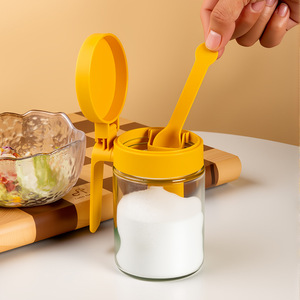 Storage Bottle 320 ML Oil <b>Spice</b> <b>Jars</b> Salt Bottle Glass Condiment Seasoning Bottle with Spoon Cruet Container Kitchen Utensils - Product Image 1