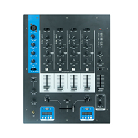 Console de mixage audio DJ USB 4 canaux avec alimentation fantôme 48V, Bluetooth et MP3 pour scène, bar, karaoké, performances en direct et streaming