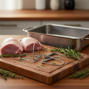 Ensemble de 4 pinces à roulade Metaltex pour la viande et la volaille - Product Image 3