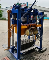 Machine à fabriquer des blocs de béton par vibration SHUNYA QM2-45, moteur 220V, garantie 1 an, facile à utiliser, équipement pour petites entreprises