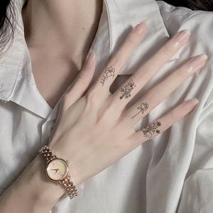 Mini autocollant de <span class=keywords><strong>tatouage</strong></span> de jus de plantes imperméable et anti-transpiration, accessoire de doigt temporaire pour femmes et hommes - Product Image 3