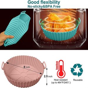 Cestas Redondas Reutilizables para Freidora de Aire, 6 Piezas, Libres de BPA, Silicona de Grado Alimenticio, Aptas para Lavavajillas y Horno, Venta al Por Mayor Personalizada - Product Image 2