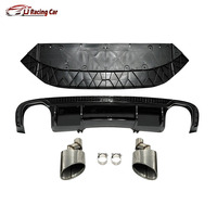Kit carrosserie complet pour Audi A4 B9, mise à niveau RS4 : pare-chocs avant, calandre, pare-chocs arrière, diffuseur arrière, embouts d'échappement, accessoires de style automobile
