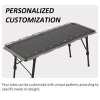 Table de camping tactique IGT pliable en aluminium, légère et réglable, pour pique-nique et barbecue coréen, très populaire