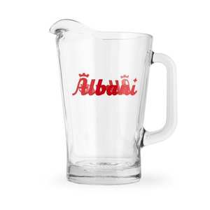 Pichet à bière <span class=keywords><strong>Carlsberg</strong></span> de 1000ml avec poignée et bec verseur Pichets à bière royaux Pichet à lait en <span class=keywords><strong>verre</strong></span> avec logo personnalisé Pichets à bière Albani - Product Image 3