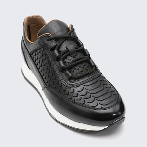 Nouvelles baskets sportives en cuir véritable, confortables, antidérapantes, respirantes, avec lacets et semelle intérieure en fourrure, baskets pour hommes printemps - Product Image 2