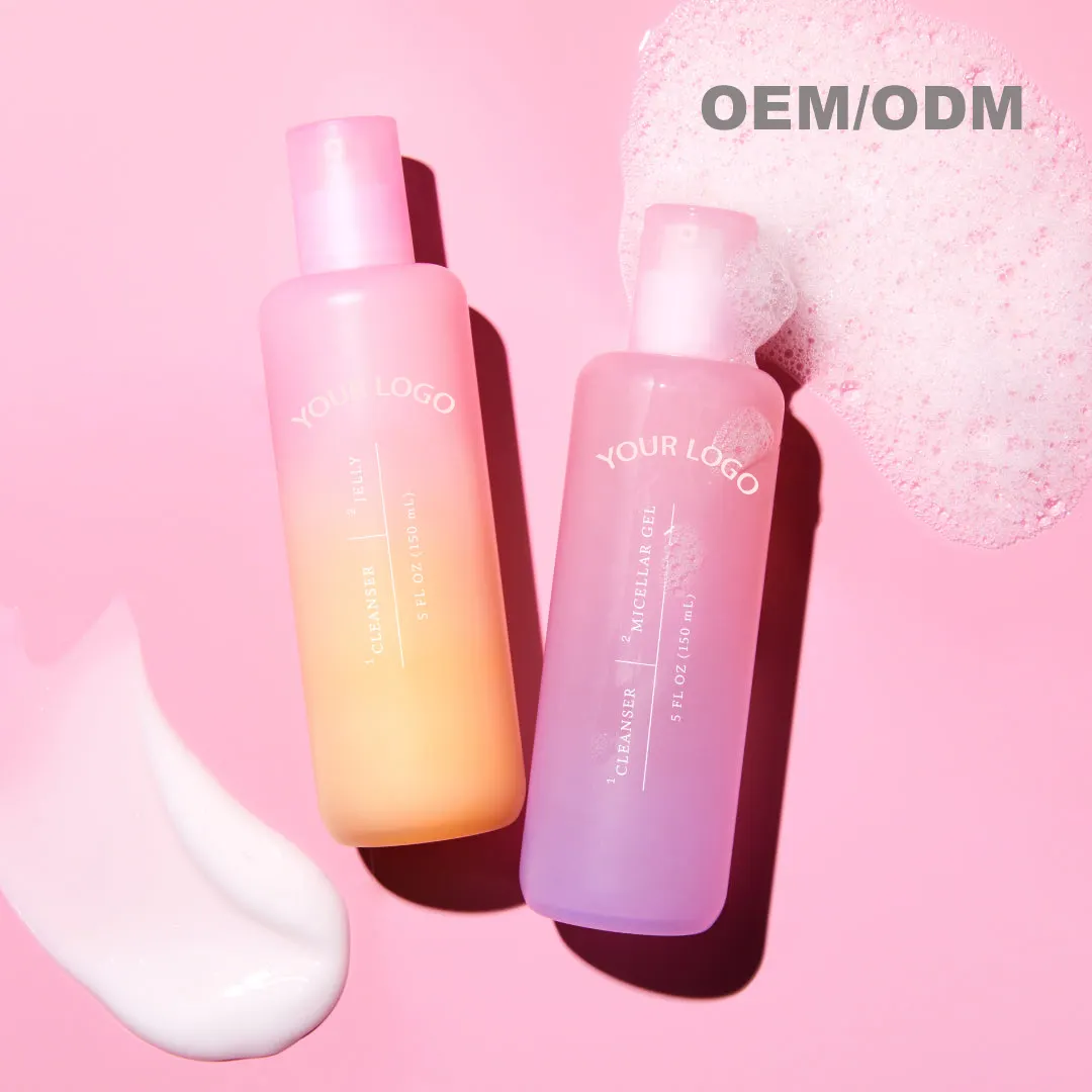 Lowest MOQ Custom Jelly Cleanser Deep-Clean Technology Face Wash Private Label Facial Cleanser