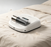 Robot de nettoyage automatique sans fil contre les acariens, aspiration puissante 6500Pa, stérilisateur UV-C, 3 modes de tapotement, capteur anti-chute, matelas, canapé