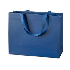 Elegante Shopper di carta con manici in gros-grain 38cm + 14cm x 32cm - Product Image 4