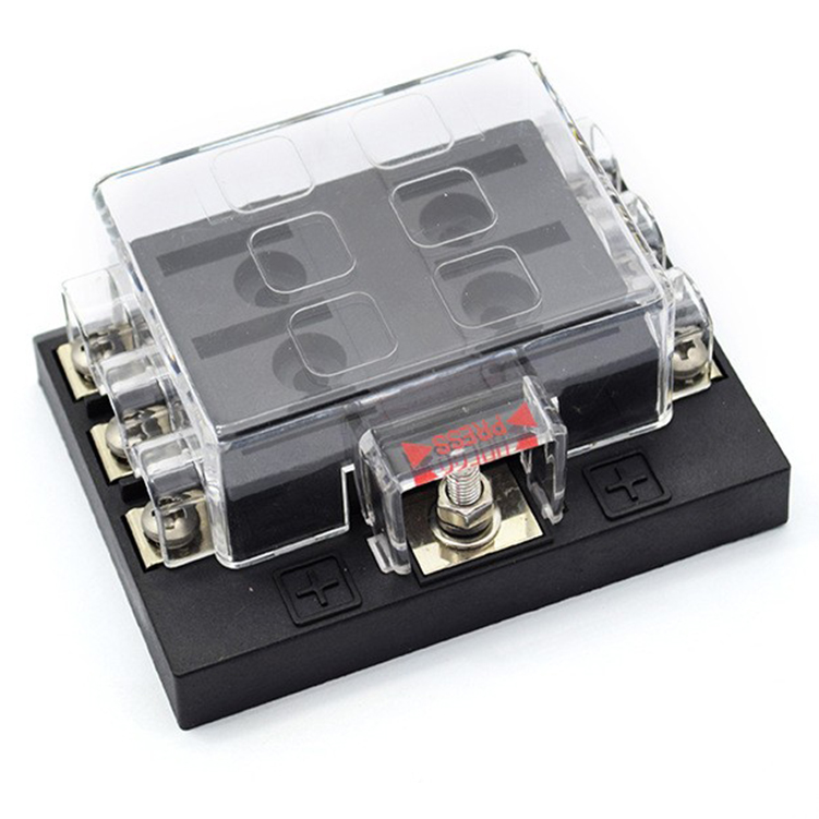 Блок предохранителей 12 В, 6 каналов, постоянный ток 24 В, блок предохранителей с 6 лезвиями, Стандартный блок предохранителей