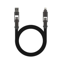 Câble USB Type-C pour smartphone Android, charge et données, design en forme de serpent en U, pour jeux et batterie externe, longueur 1 m