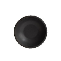 Juego de Vajilla de Cerámica Texturizada en Negro Mate - Platos y Tazones Modernos y Minimalistas para el Hogar, Restaurante, Hotel, Regalo de Boda