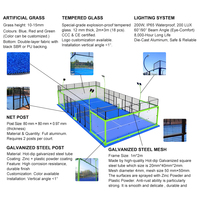 Cancha de Pádel Deportiva de Alta Durabilidad con Postes de Acero Galvanizado, Tamaño Personalizado, Precio de Fábrica, Hecha en Hebei