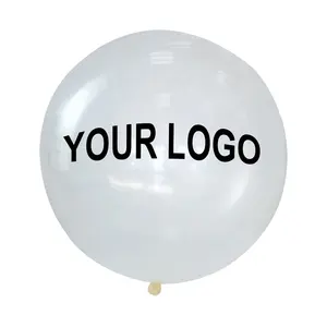 Promotion Big Large 36 Inch 90cm Giant Clear Transparent Helium Latex Printed Custom Design Ballon Balloon with Logo Print on