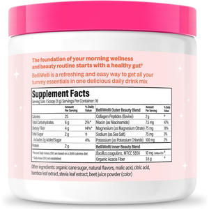 Complément Alimentaire Quotidien Bio Sans Gluten pour Adultes en Poudre avec Probiotiques, Collagène et Électrolytes – Favorise la Digestion (OEM) - Product Image 3