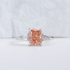 Anillo de Diamantes Rosados de Moda, Joyería Messi MSR-2039 PT950 para Mujer - Product Image 1