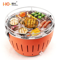 Nouveau design de barbecue portable au charbon de bois en acier inoxydable, barbecue turbo pour l'extérieur