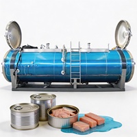 Volledig automatische productielijn voor ingeblikte tonijn met vacuüm- en retortsterilisator, turn-key oplossing