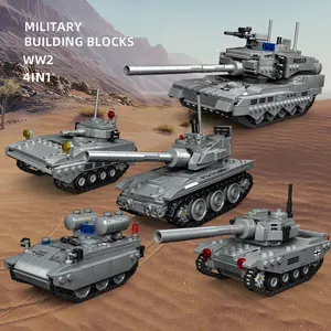 OEM/ODM ww2キッズDIY陸軍軍事基地ビルディングブロックセットミニモデルタンクビルディングブロックおもちゃ