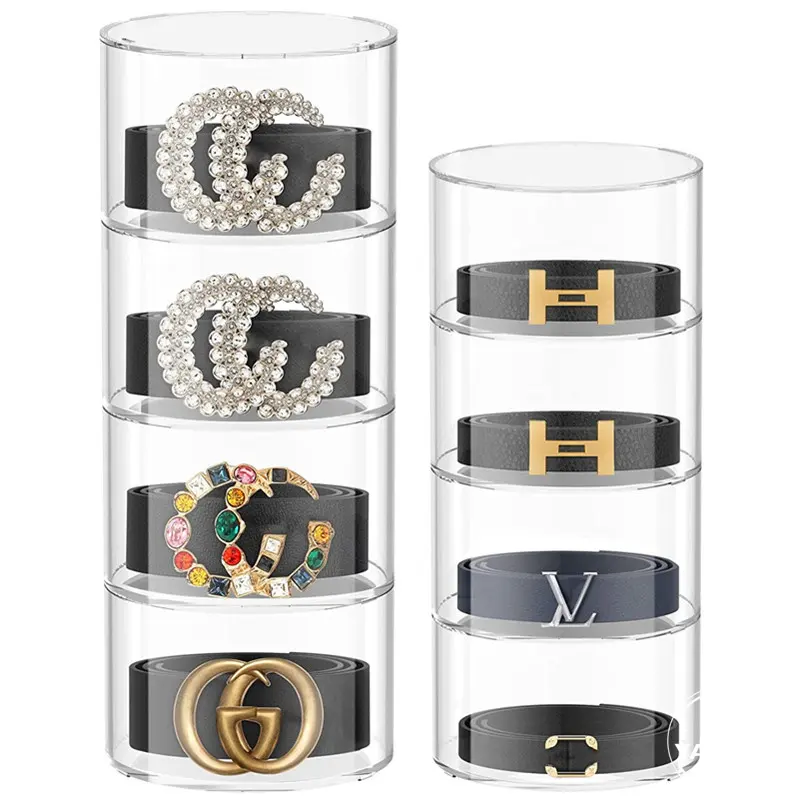 Clear Acrylic Belt Organizer Multi-Layers Belt Organizer Acrylic Organizer for Jewelries Watches Bracelets