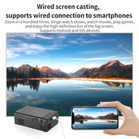 Mini Proyector Portátil LED M200 para Teléfonos, Cine en Casa, Compatible con Duplicación de Pantalla por Cable, 1080p, 3D, Proyector CRT Integrado