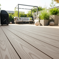 Revêtement de terrasse composite Everjade moderne en bois brossé, WPC IPE 18 mm, antidérapant, imperméable, garantie 20 ans