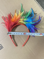 Couronne florale fascinante en fausses plumes, serre-tête pour femme, accessoire de tête très prisé pour le Nouvel An, Halloween, Thanksgiving