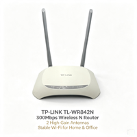 Router Inalámbrico TP-Link TL-WR842N 300Mbps N 2.4GHz de Alta Velocidad y Largo Alcance con 4 Puertos LAN RJ45, Fácil Configuración, Residencial